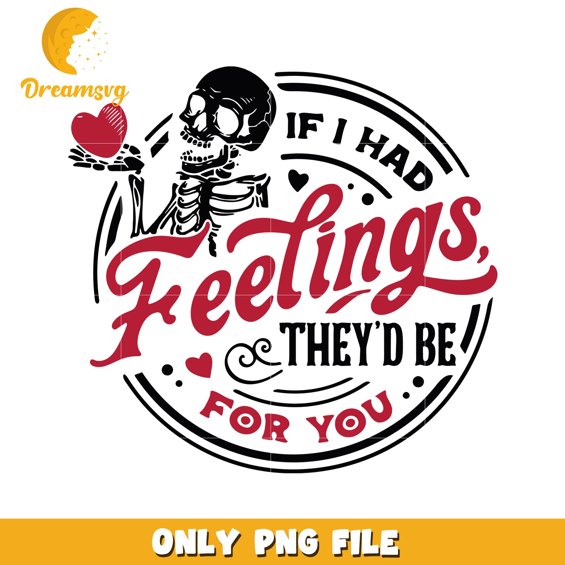 Skeleton Valentines PNG Design