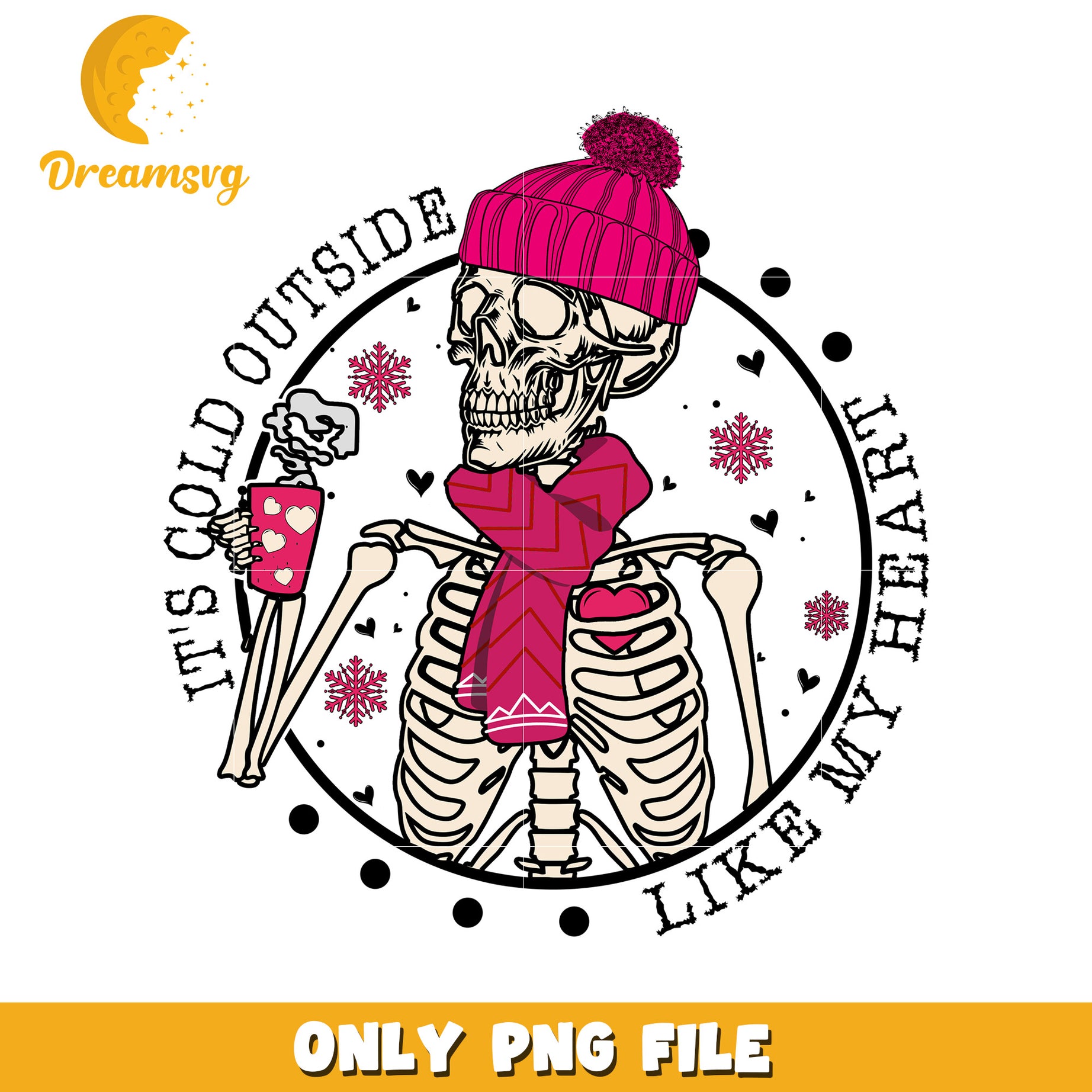 Skeleton Winter PNG Sublimation