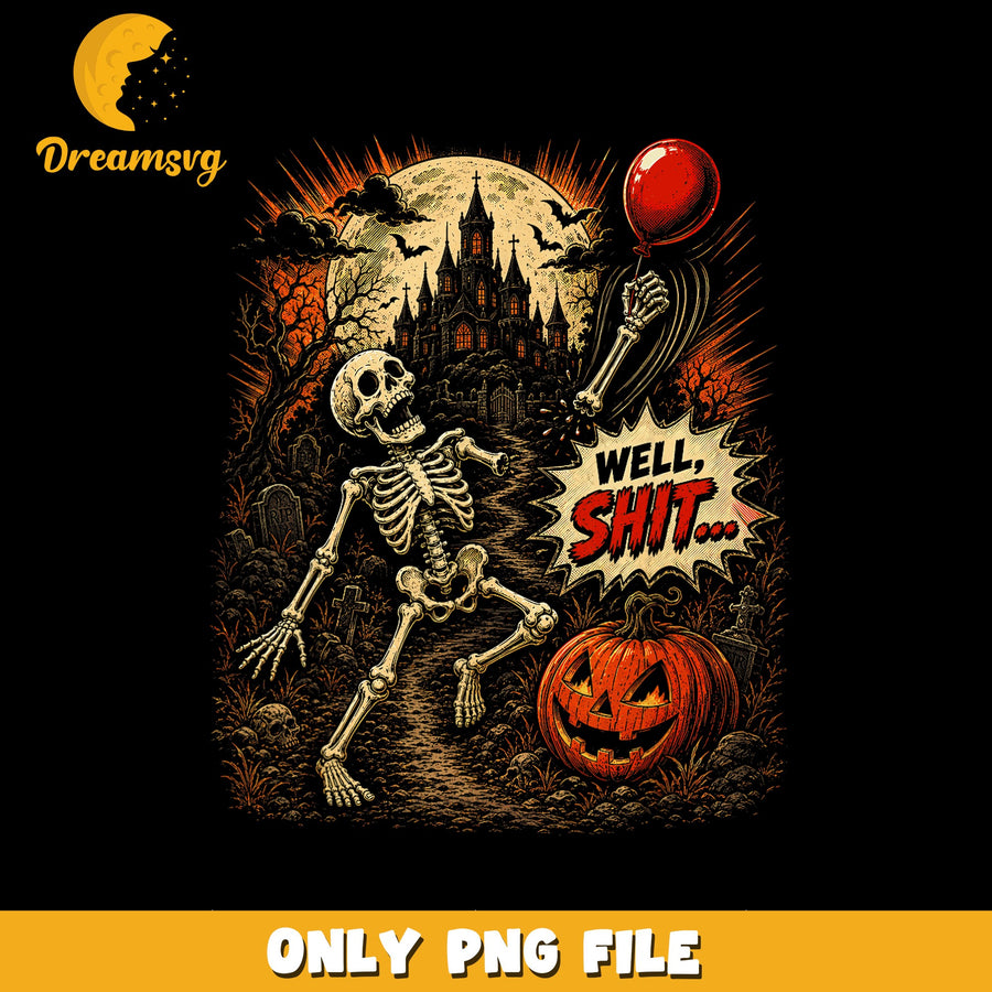 Skeleton Design PNG, Halloween Theme, Funny Quote PNG