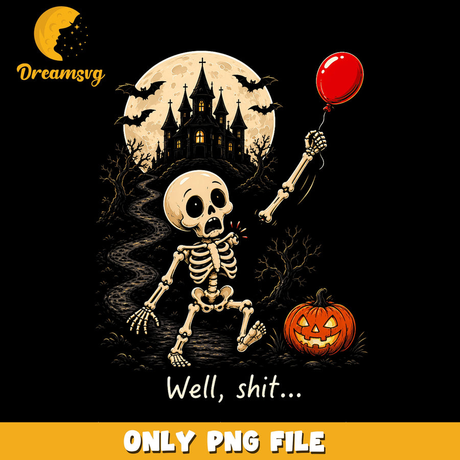 Skeleton Halloween PNG, Spooky Home Design, Fun Art PNG