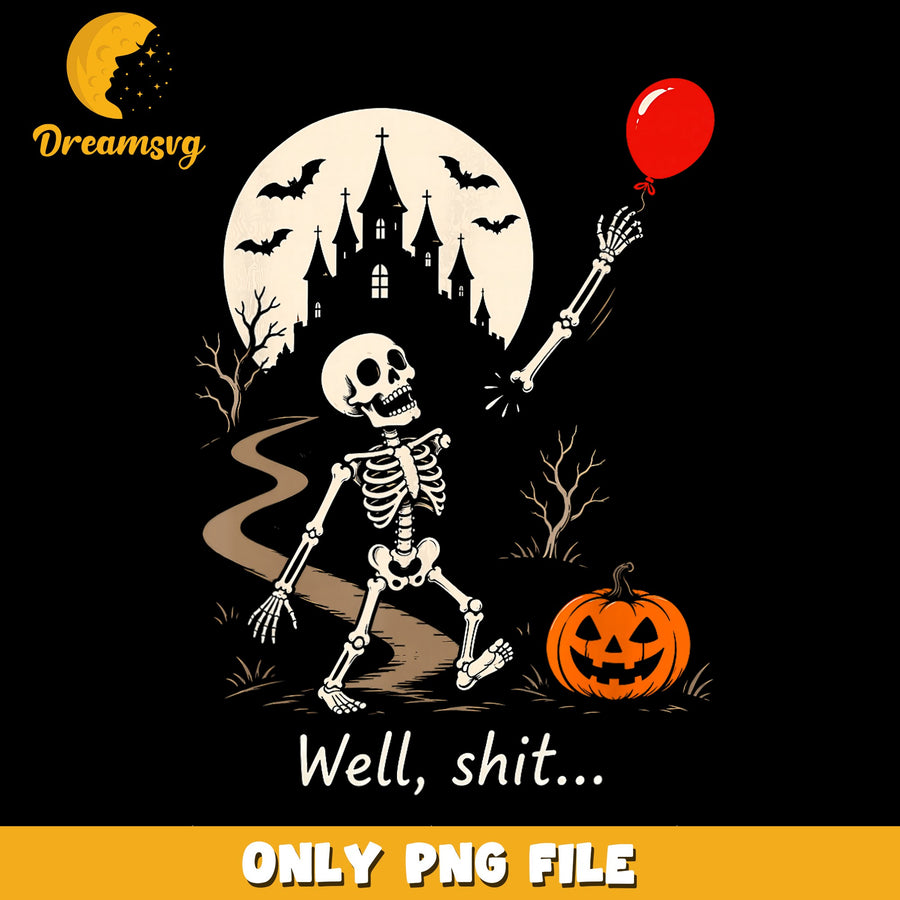 Skeleton Halloween PNG, Spooky Quote, Fun Design PNG