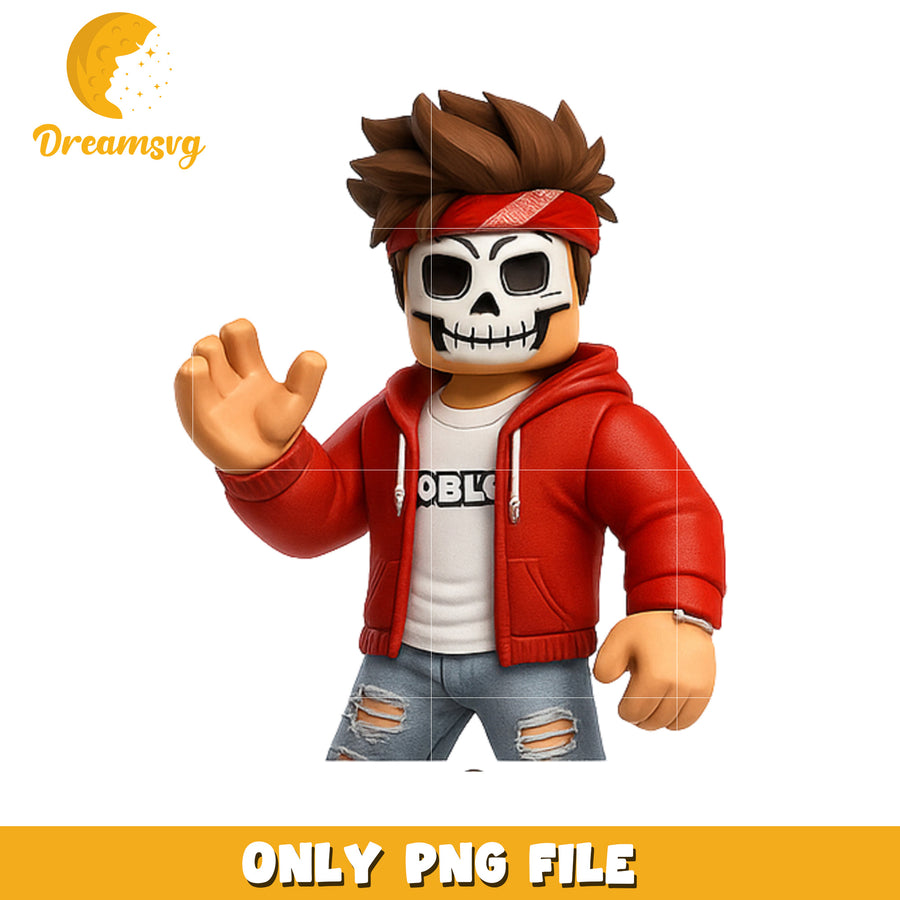 Skeleton face boy png, rolox gaming png, roblox avatar png