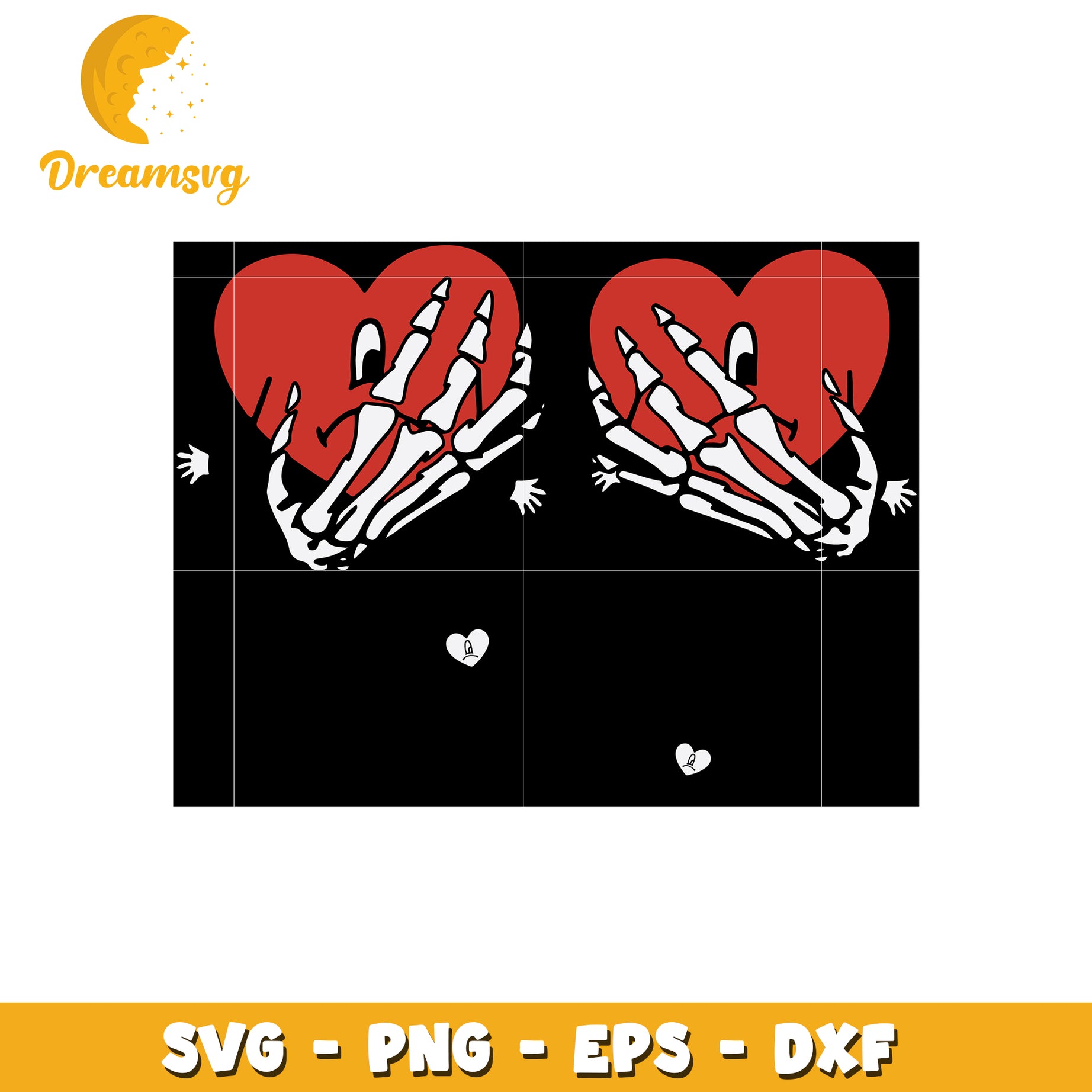 Skeleton hand heart shape svg, skeleton svg, heart shape svg