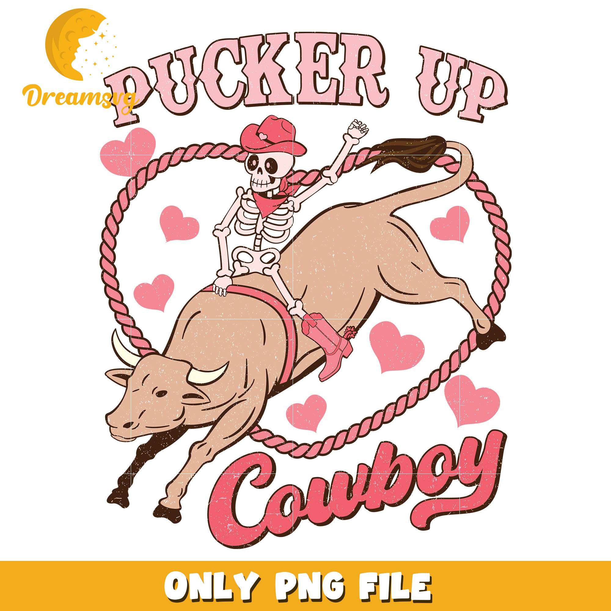 Skeleton pucker up cowboy png, valentine quotes png, skeleton png