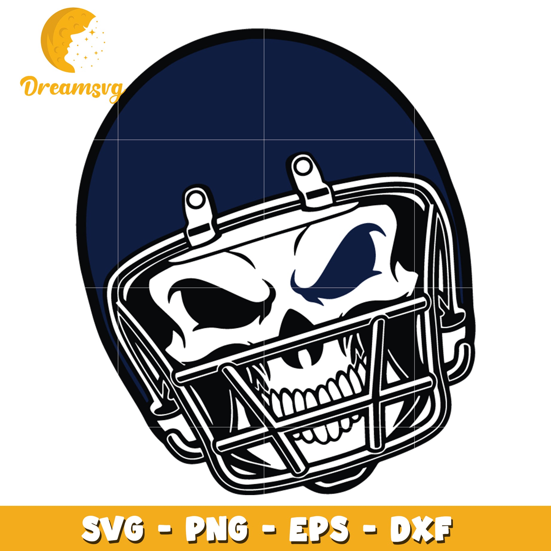 Skull Football Helmet SVG Design for Creative Projects