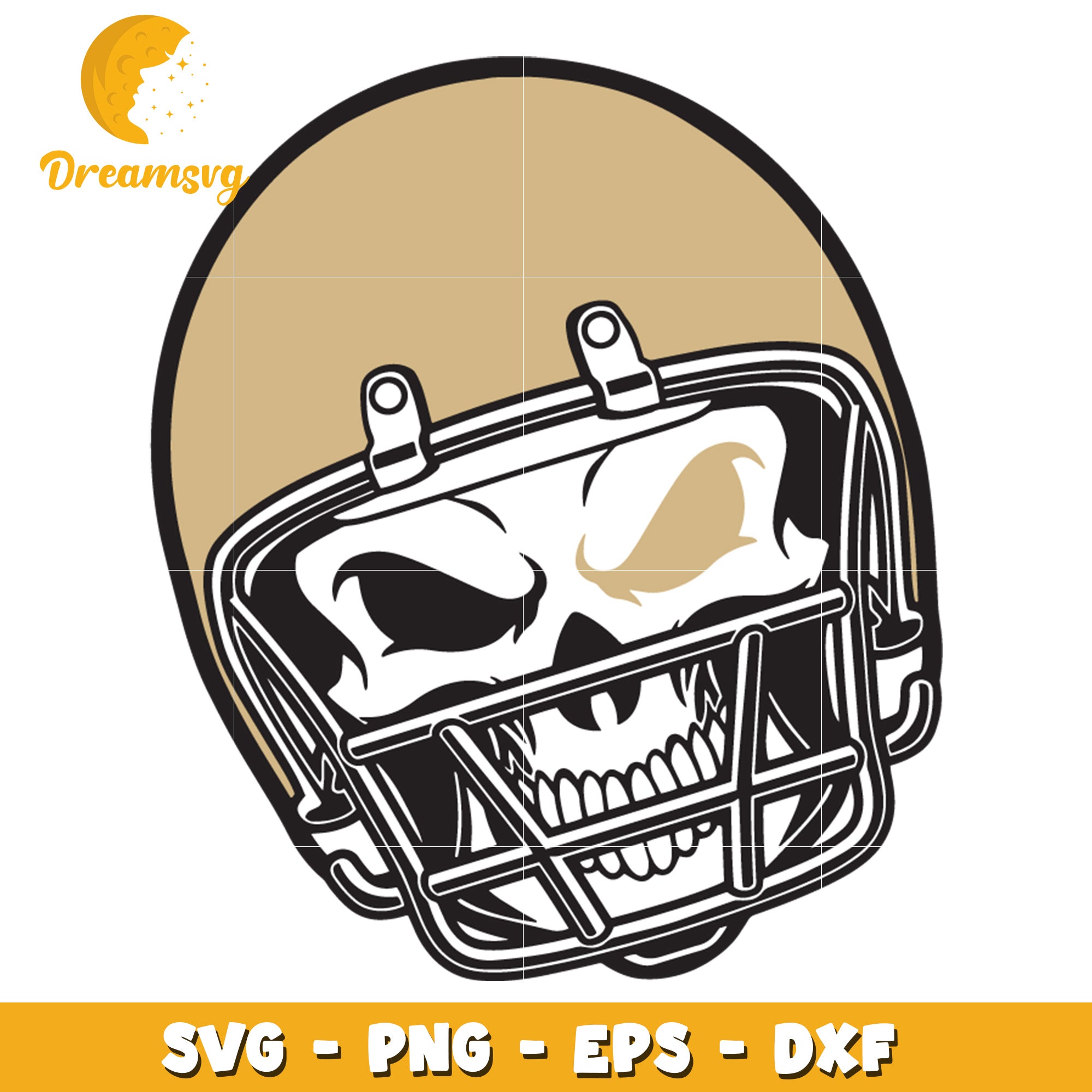 Skull Football Helmet SVG Design for Creative Projects – DreamSVG Store