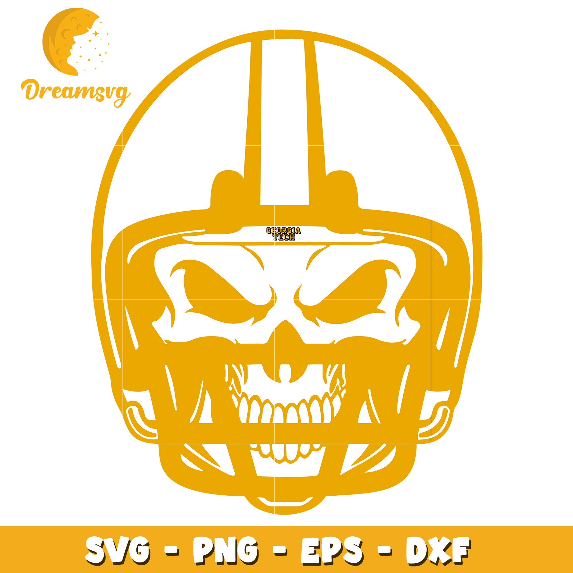 Skull Football Helmet SVG PNG EPS DXF