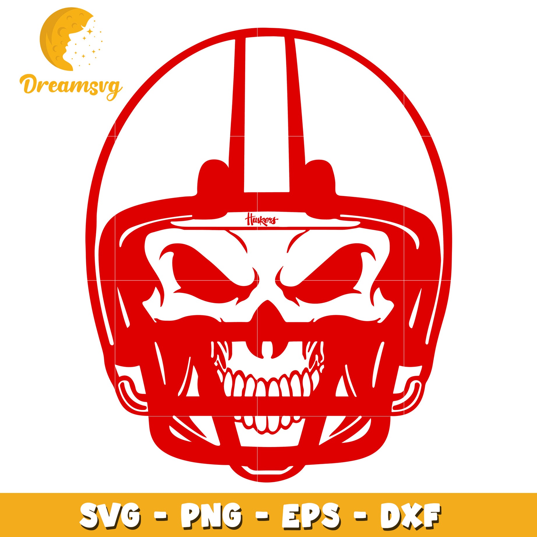 Skull Football Helmet SVG PNG EPS DXF