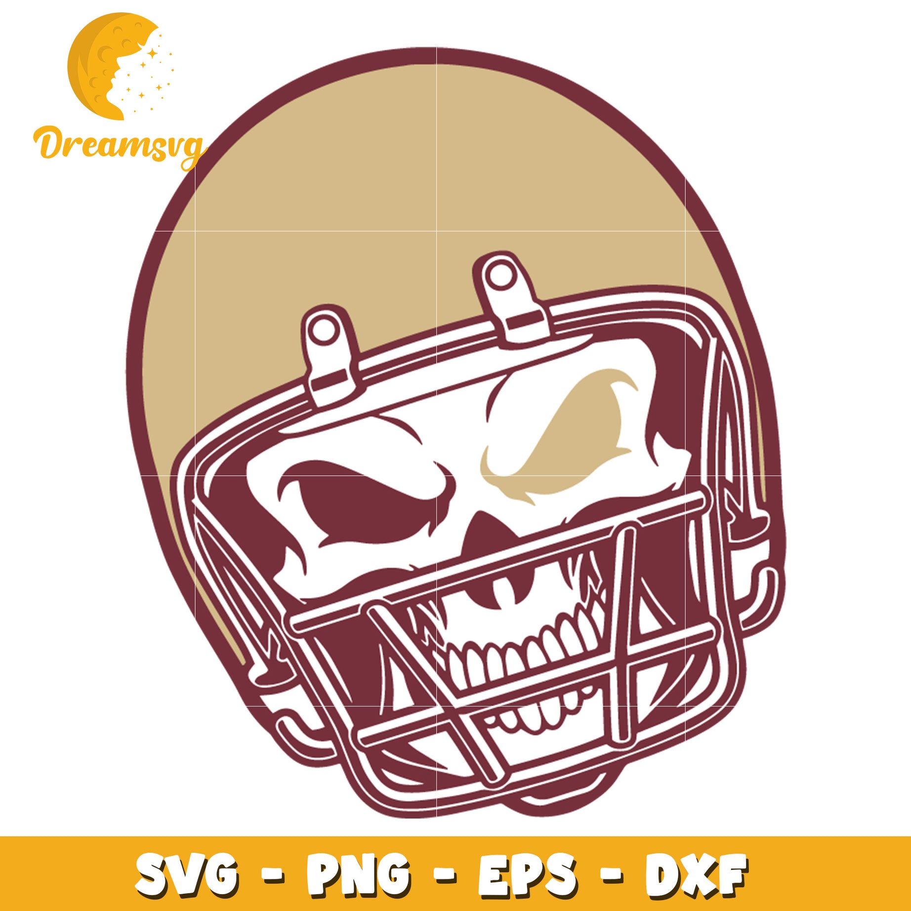 Skull Football Helmet SVG for Crafting and Design Projects