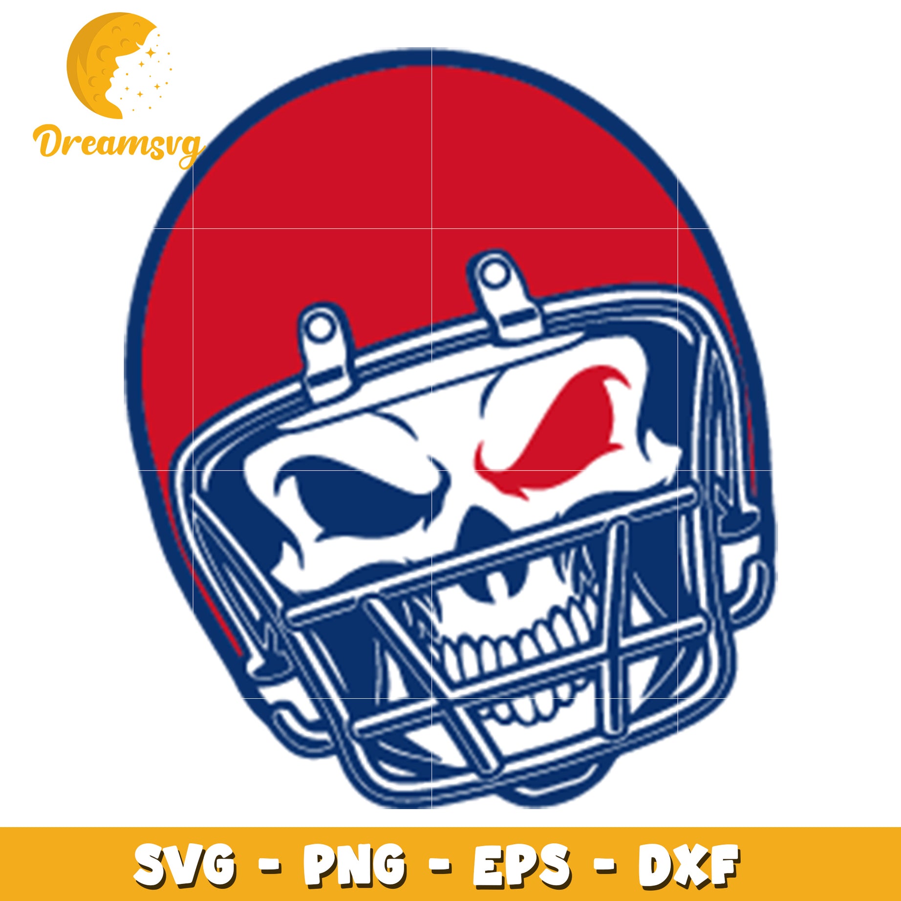 Skull Football Helmet SVG for Sports Teams and Crafts Design