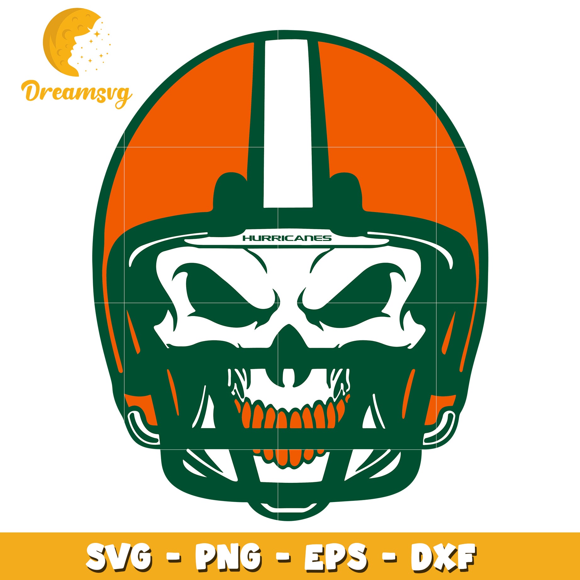 Skull Hurricane Football Helmet SVG PNG EPS DXF