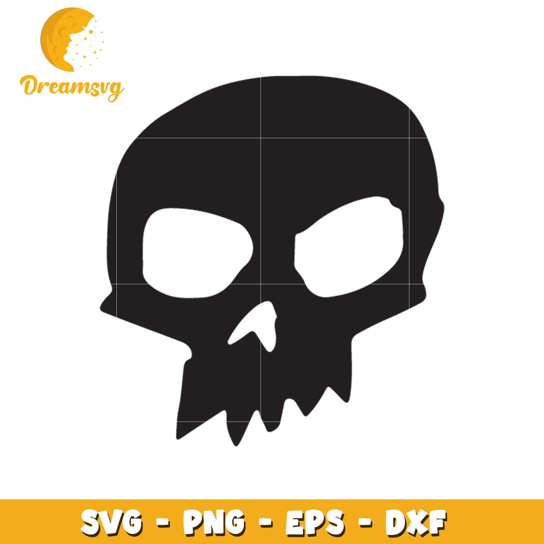 Skull SVG Cut File PNG, EPS, DXF