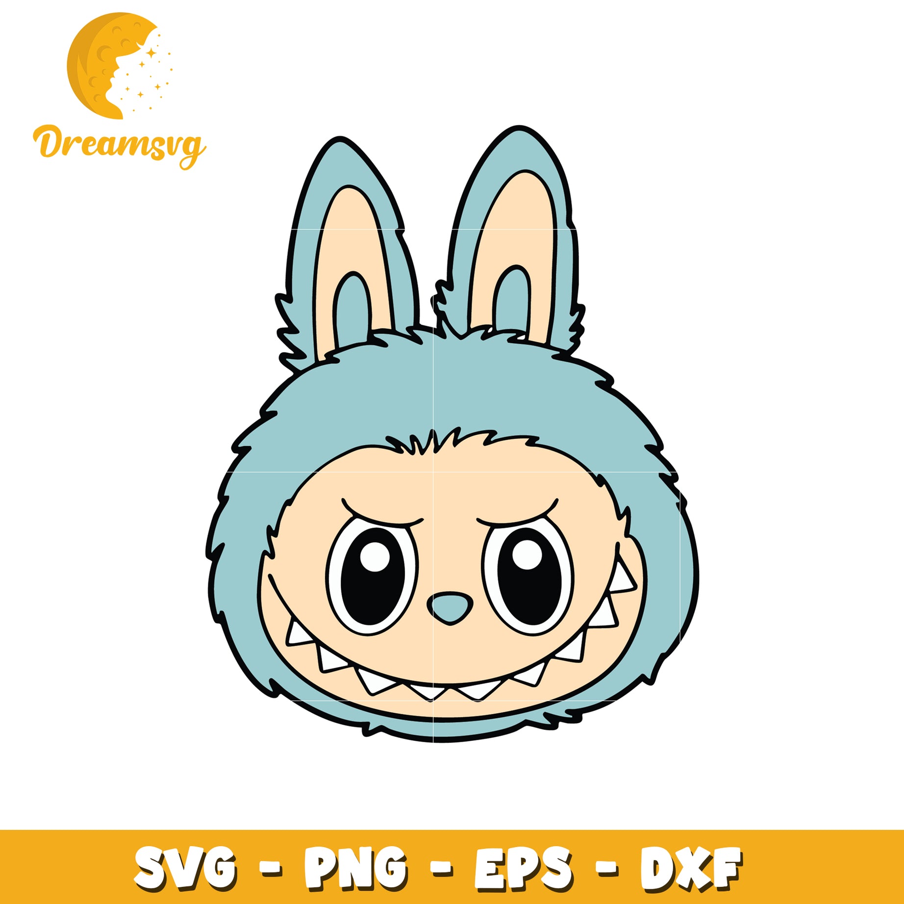 Sky blue head labubu svg, labubu characters svg, labubu outfits svg