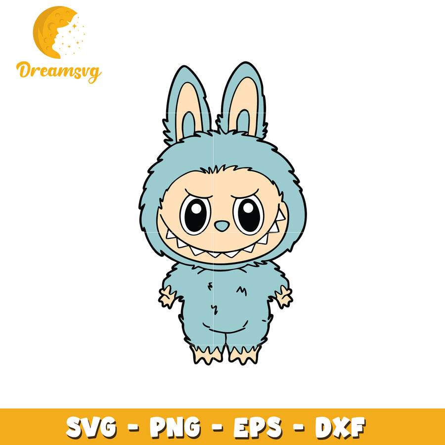 Sky blue labubu svg, labubu characters svg, labubu outfits svg