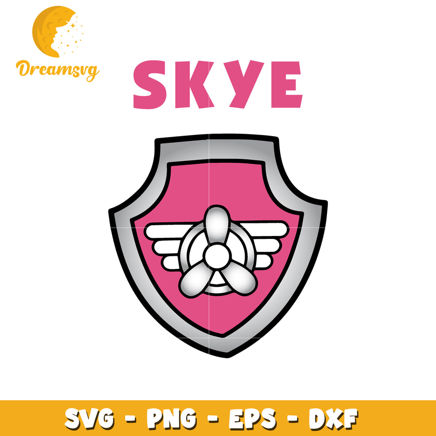 Skye Badge SVG Design for Kids Crafts and Projects