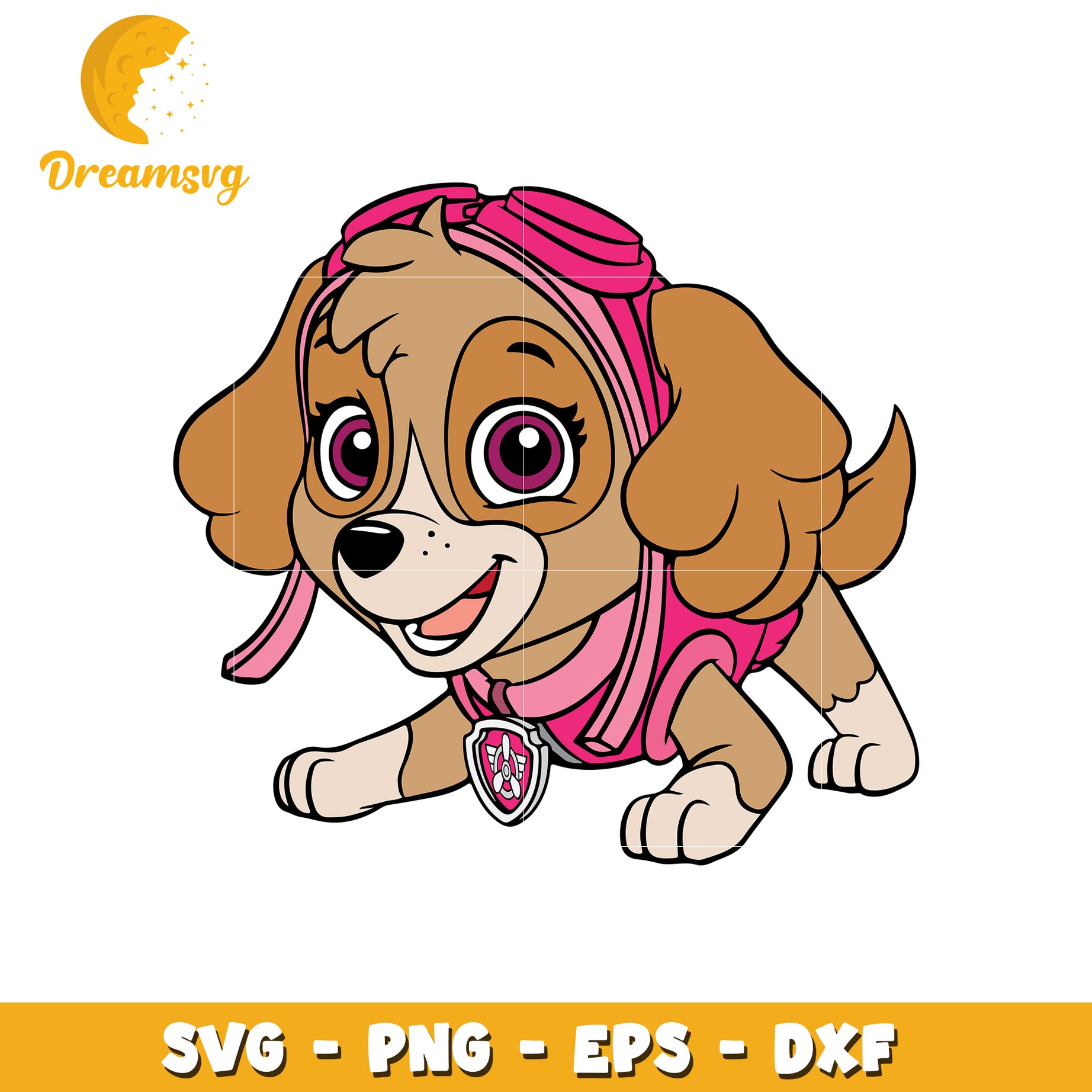 Skye Paw Patrol SVG PNG EPS DXF Cut File