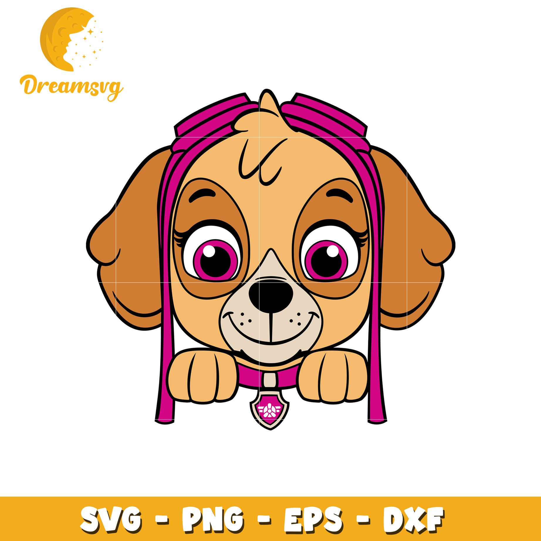 Skye Puppy Face SVG PNG EPS DXF