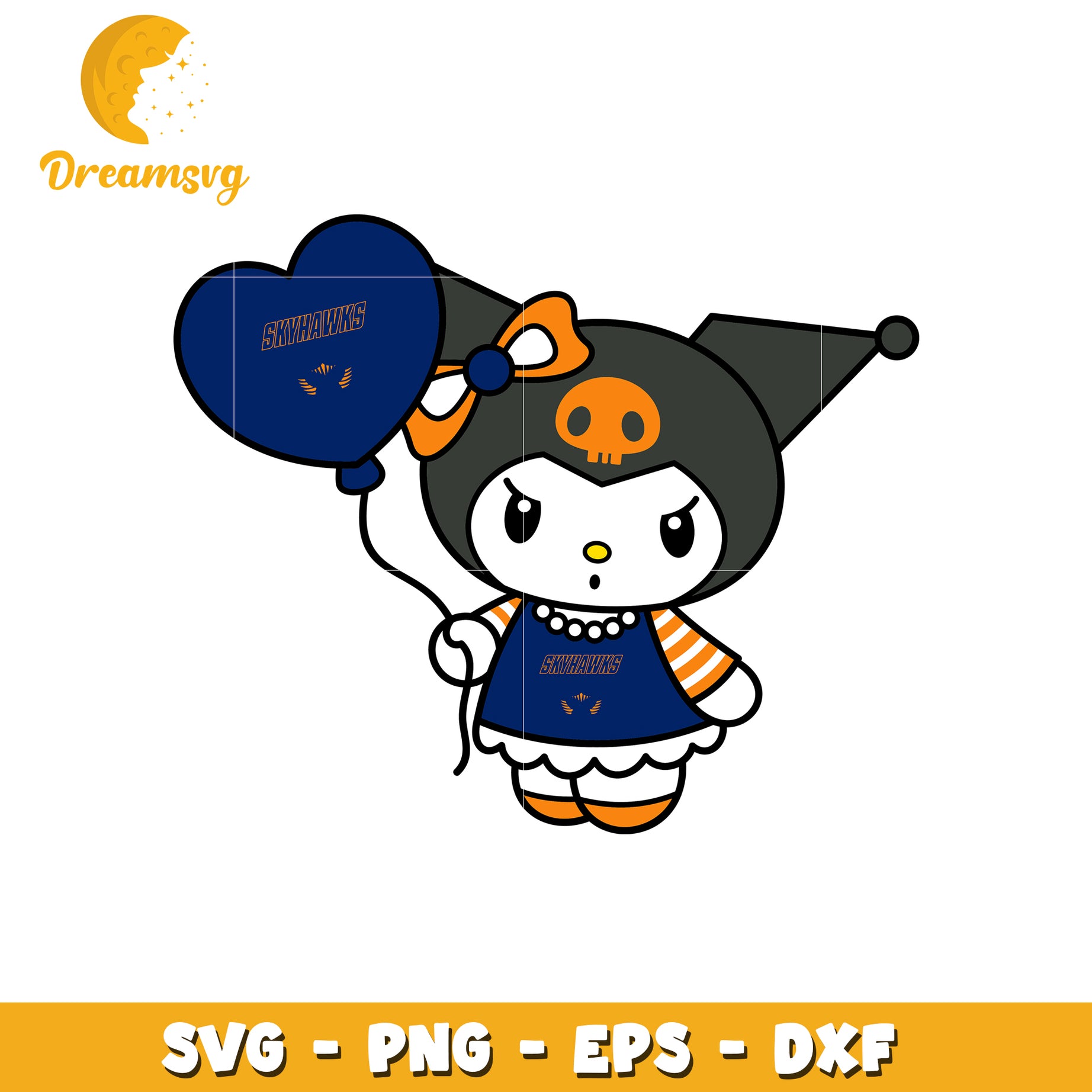 Skyhawks Kuromi SVG Design