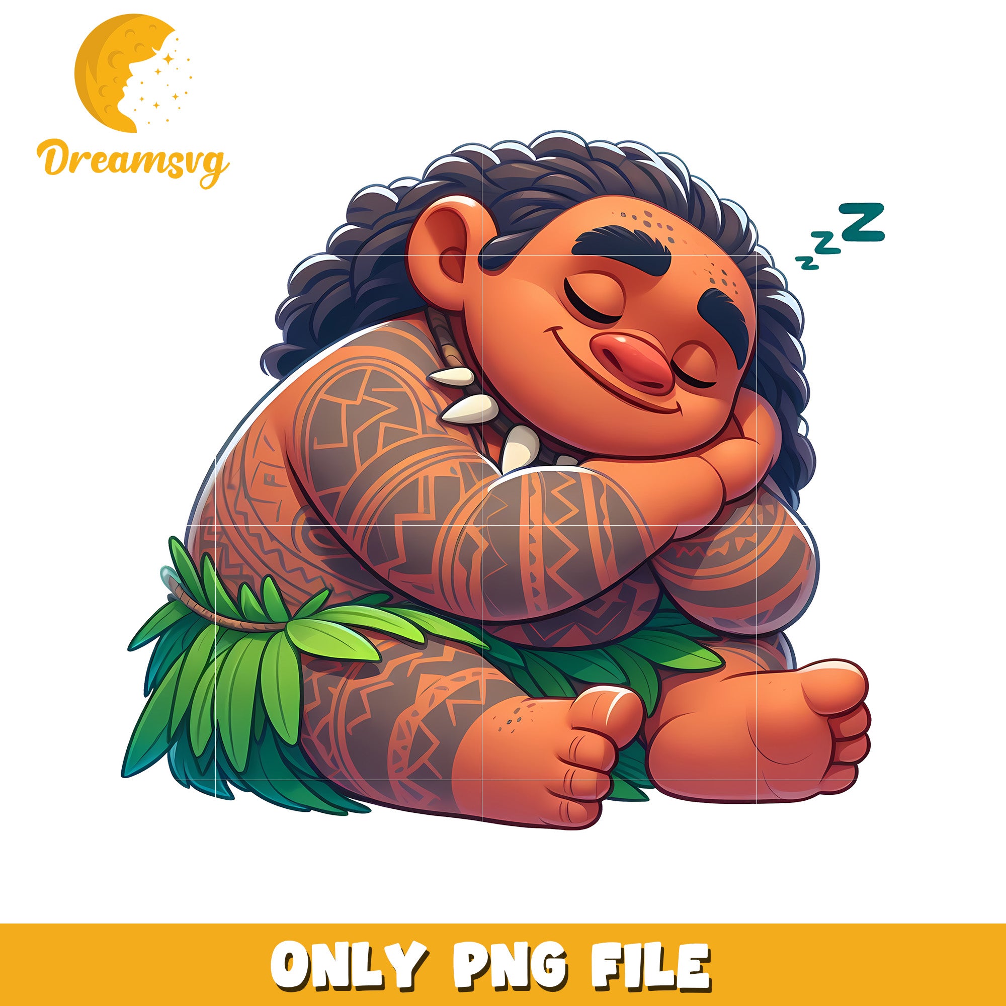 Sleeping Polynesian Boy PNG Clipart
