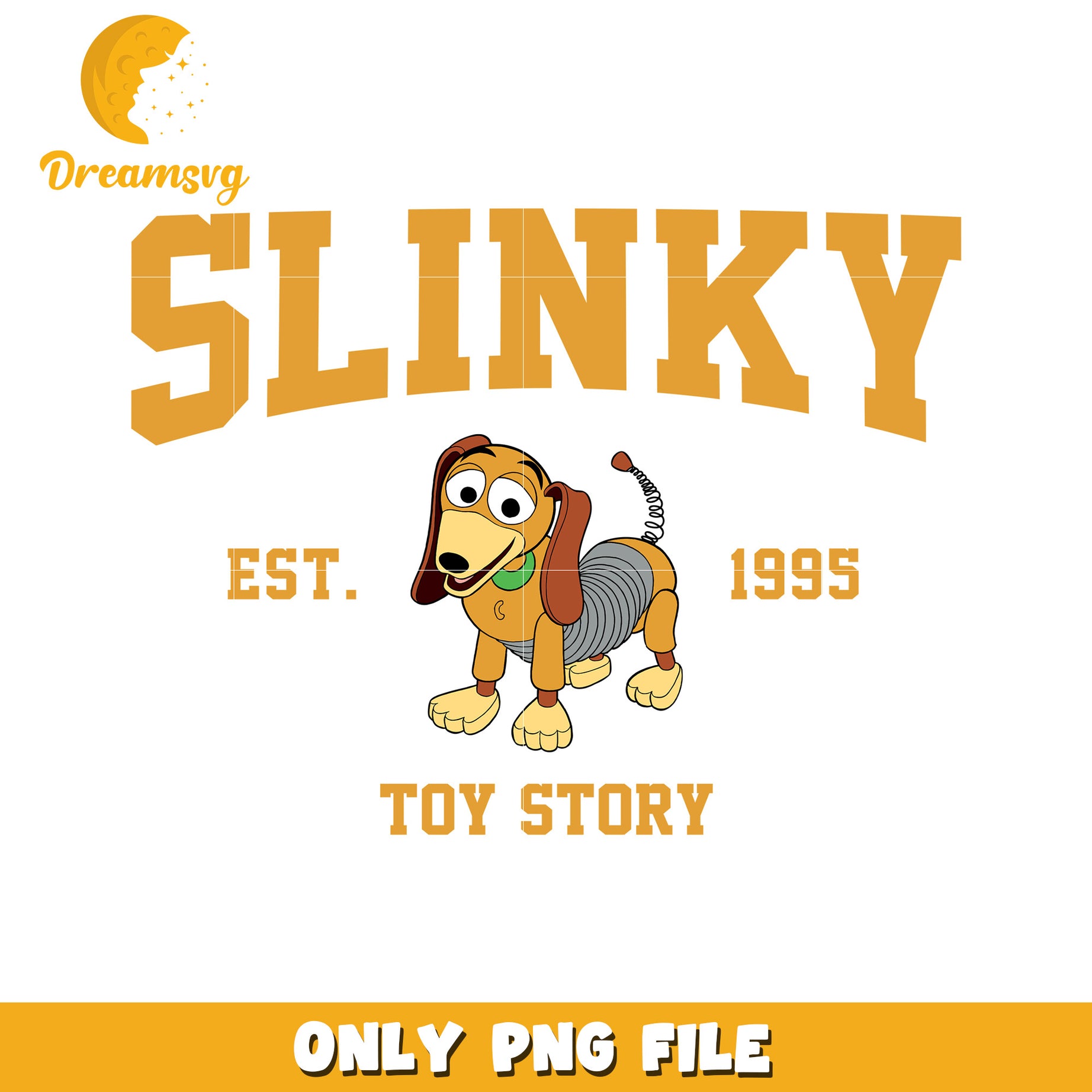 Slinky Dog Toy Story PNG File Est 1995 Design Art