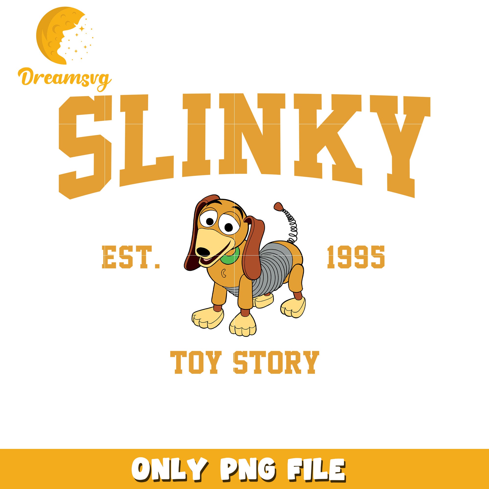 Slinky Dog Toy Story PNG File Est 1995 Design Art