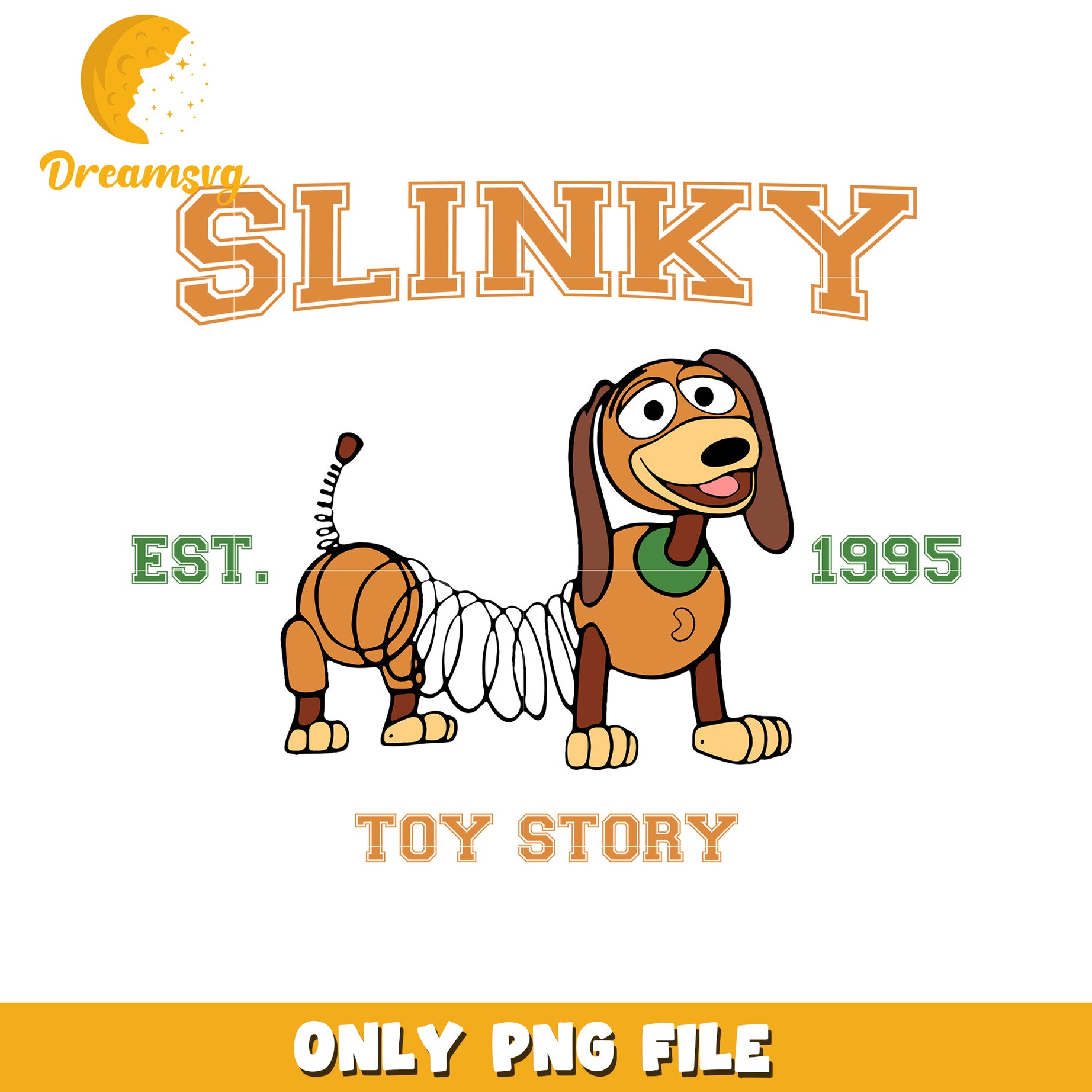 Slinky Dog Toy Story PNG File for Download 1995 Design