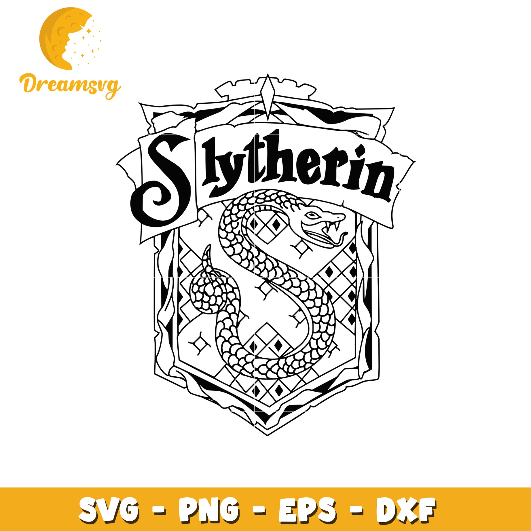 Slytherin Crest PNG, SVG, EPS, DXF files for download