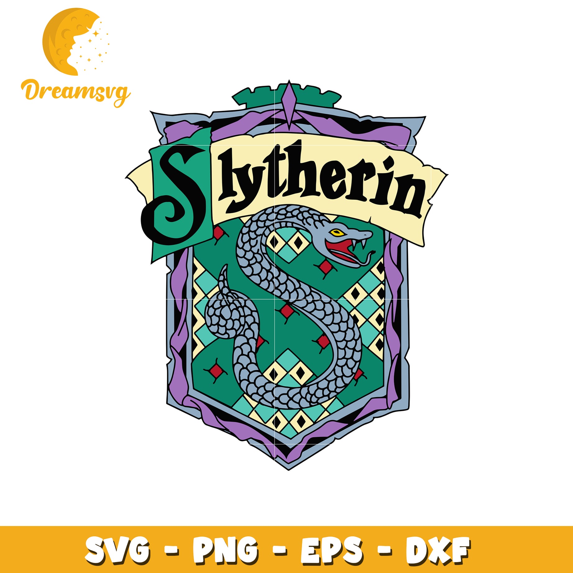 Slytherin Crest SVG PNG EPS DXF