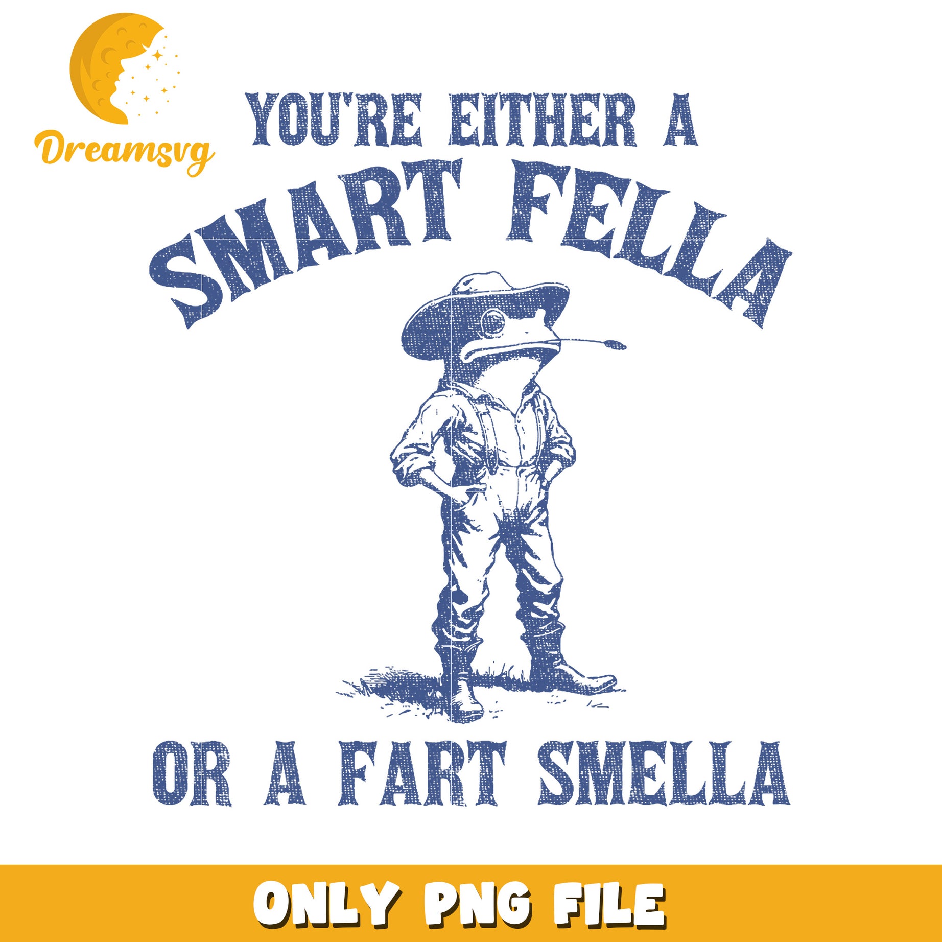 Smart Fella Frog PNG Sublimation Design