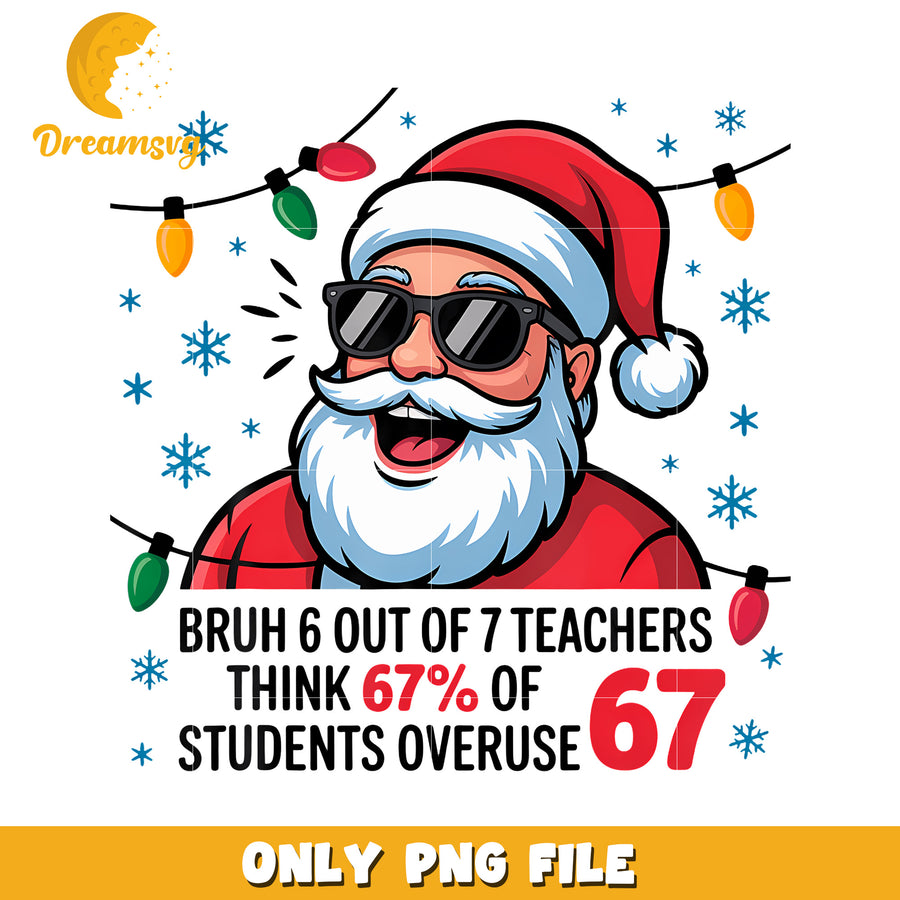 Smile santa 67 quotes png, funny clipart png, dark meme png