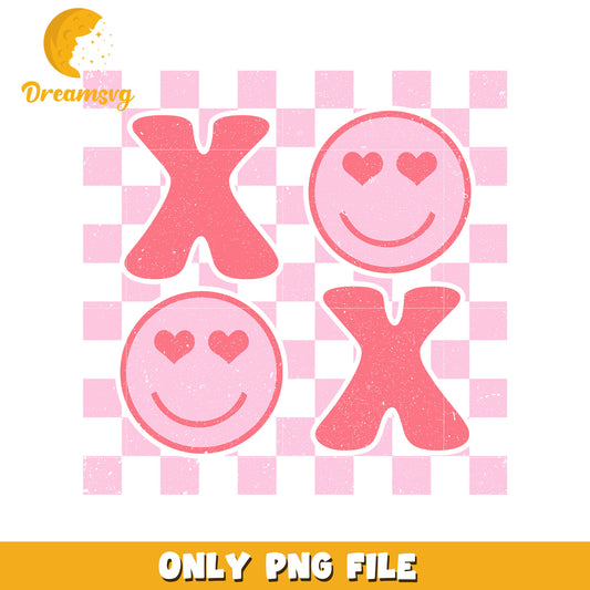 Smiley face xoxo valentine png, smile emoji png, xoxo png
