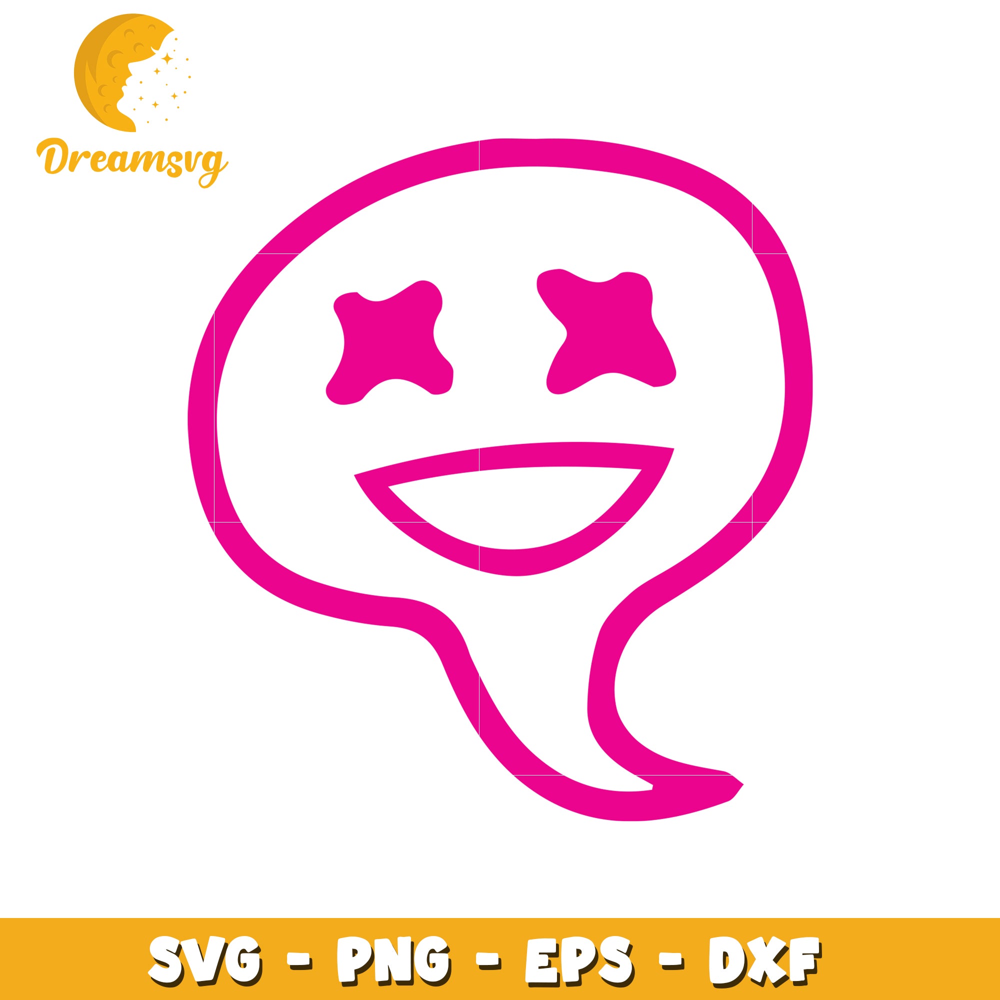 Smiling Ghost SVG PNG EPS DXF Cut File