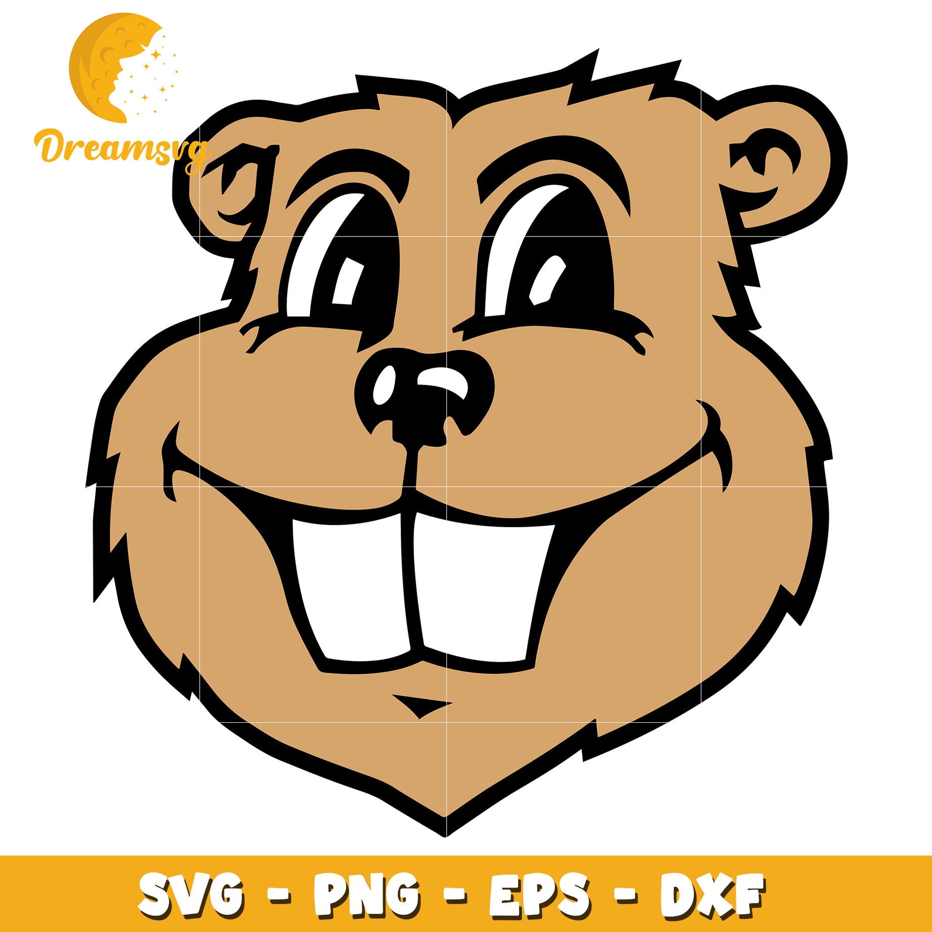 Smiling Groundhog SVG PNG EPS DXF