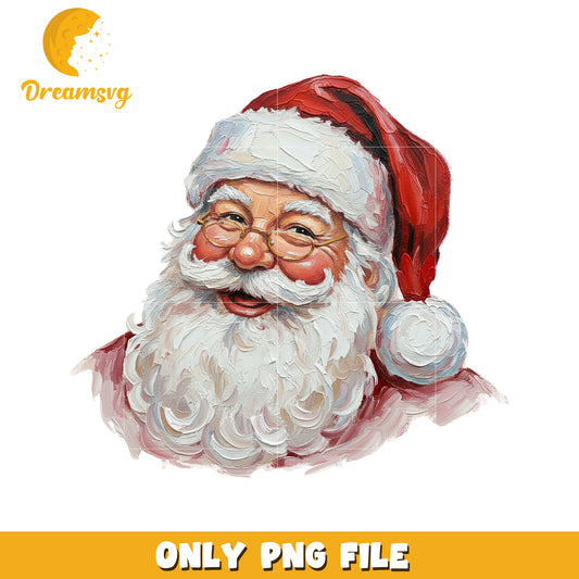Smiling of santa png, funny christmas png, santa claus png