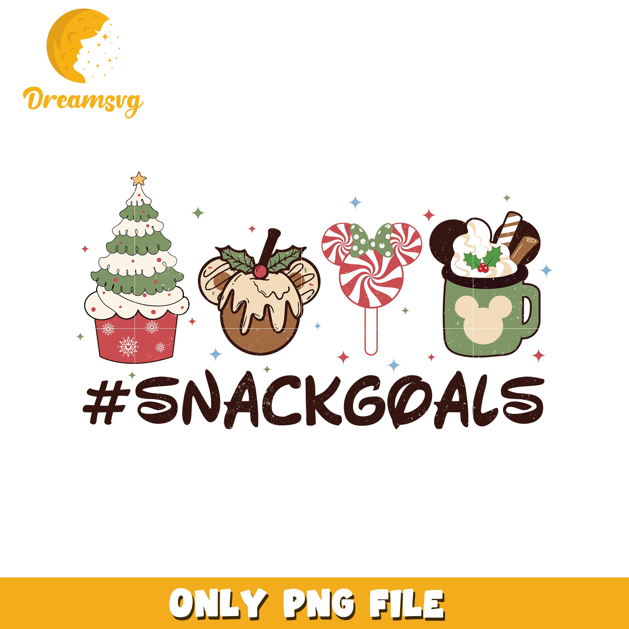 Snack goals png, festive disney png, winter wonderland png