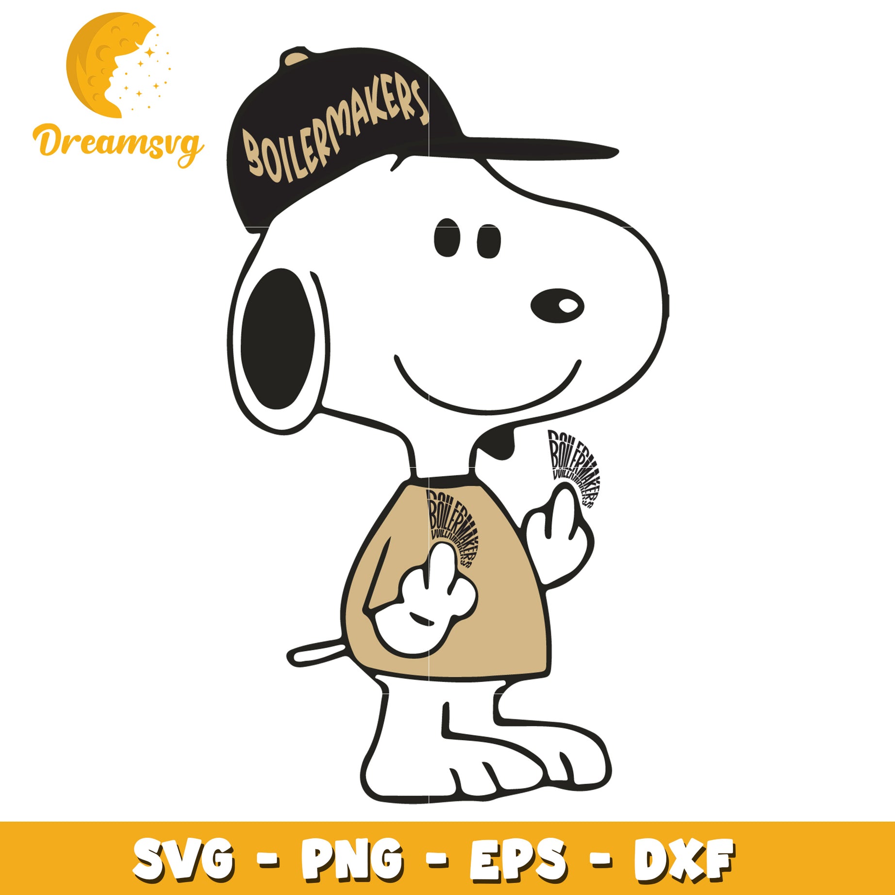 Snoopy Boilermaker SVG PNG EPS DXF