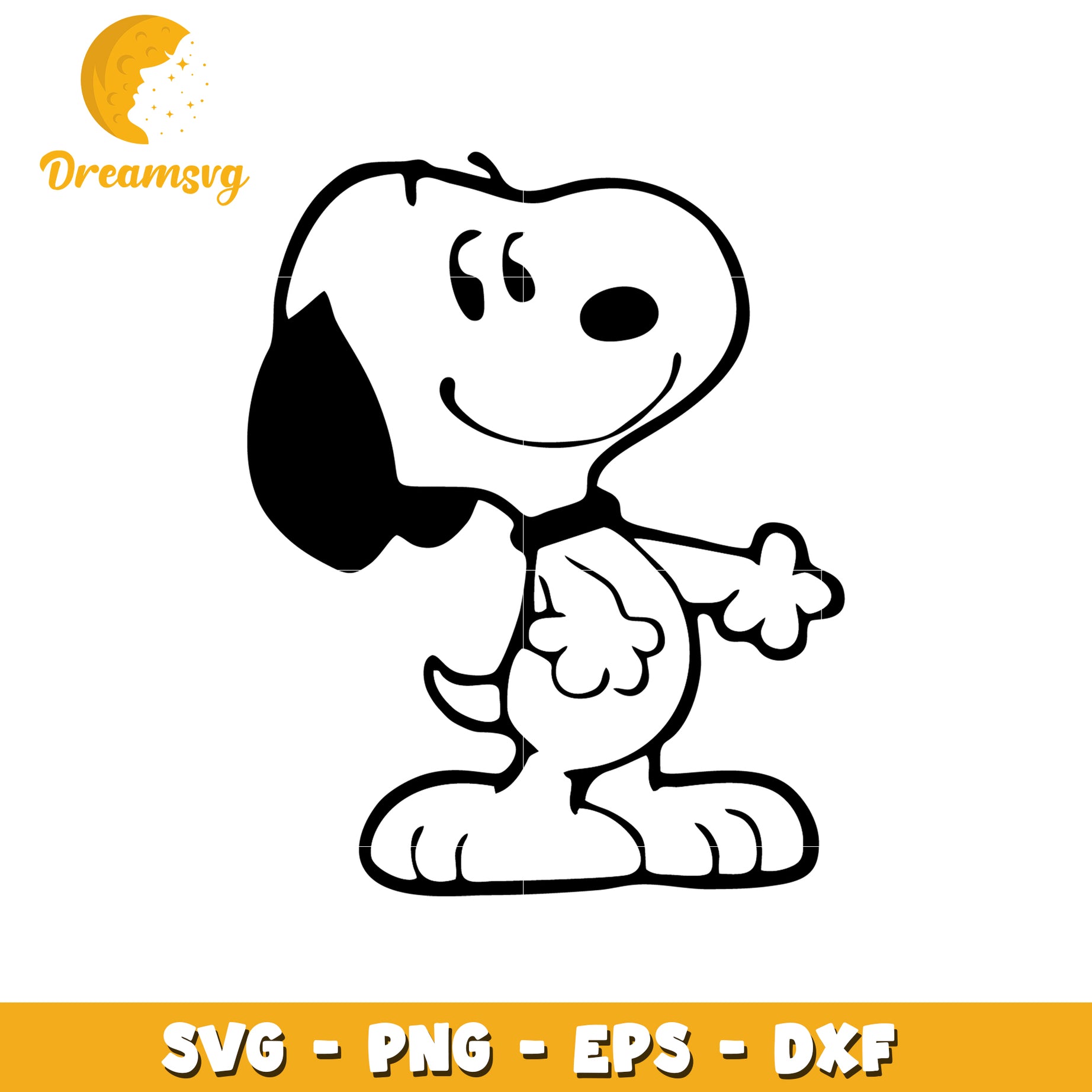 Snoopy Cute SVG File for Crafting and Design