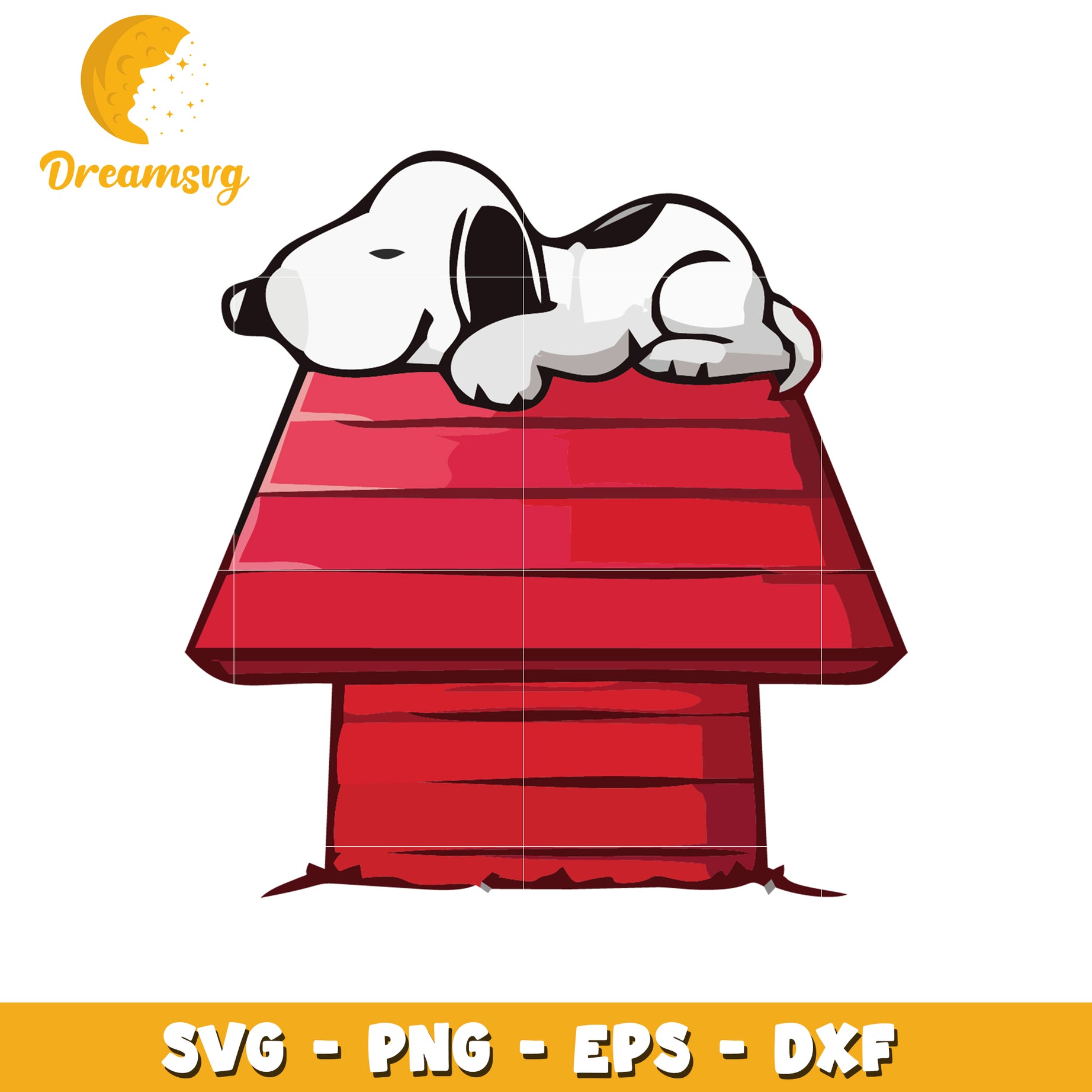 Snoopy Doghouse SVG PNG EPS DXF Cut File