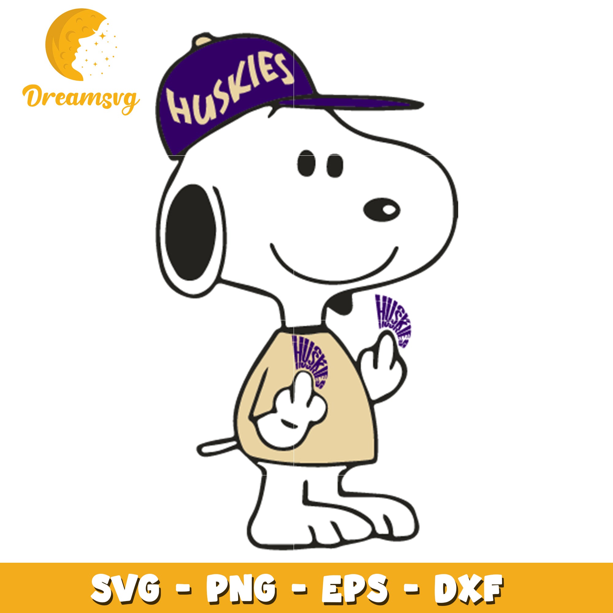 Snoopy Huskies SVG PNG EPS DXF Cut File