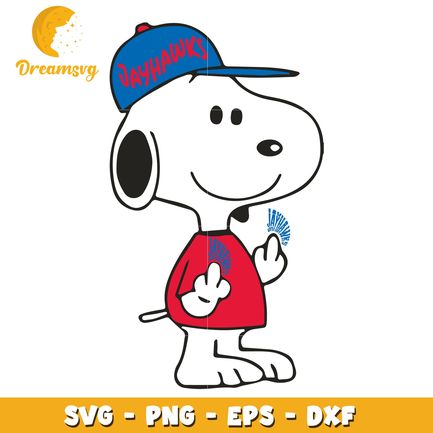 Snoopy Jayhawks SVG PNG EPS DXF