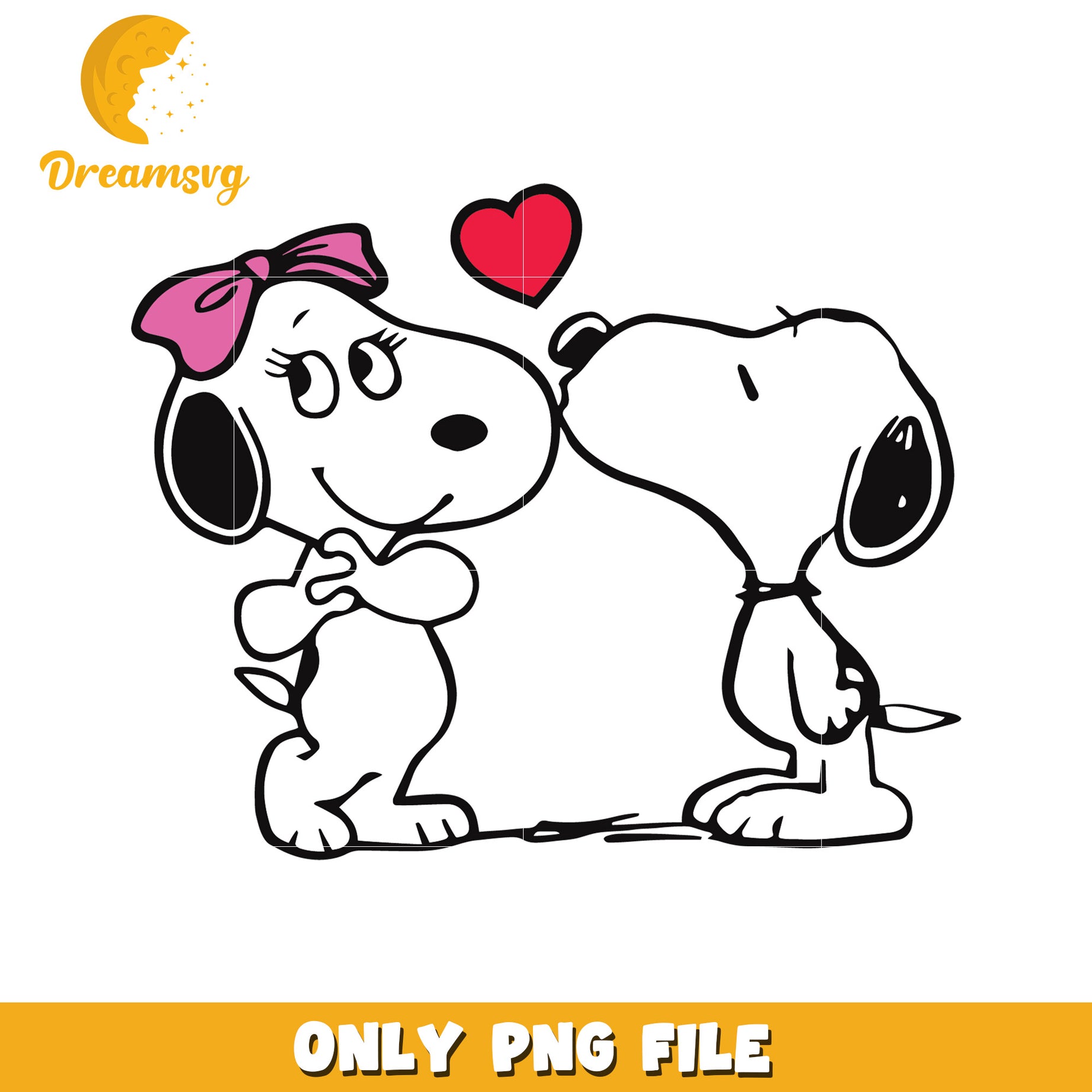 Snoopy Kiss PNG Valentine Clipart