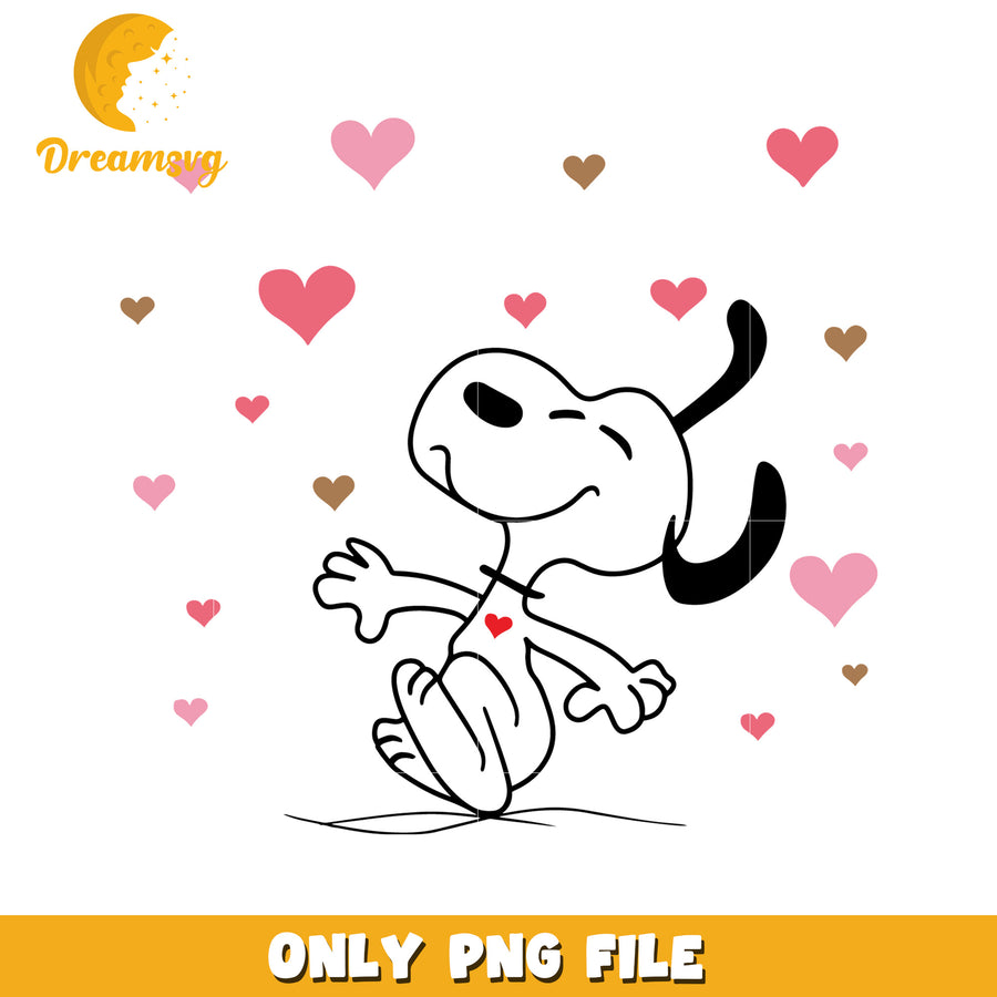Snoopy Love PNG Valentines Day