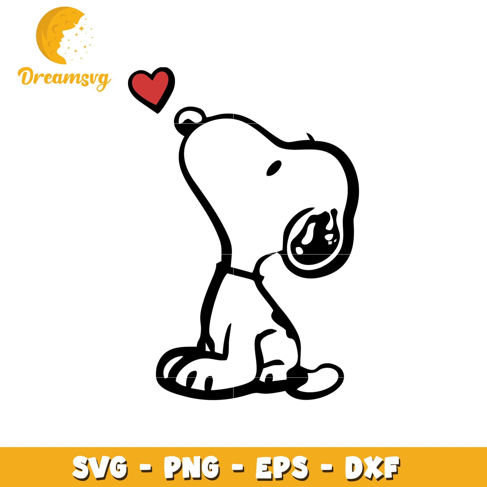 Snoopy Love SVG Cut File