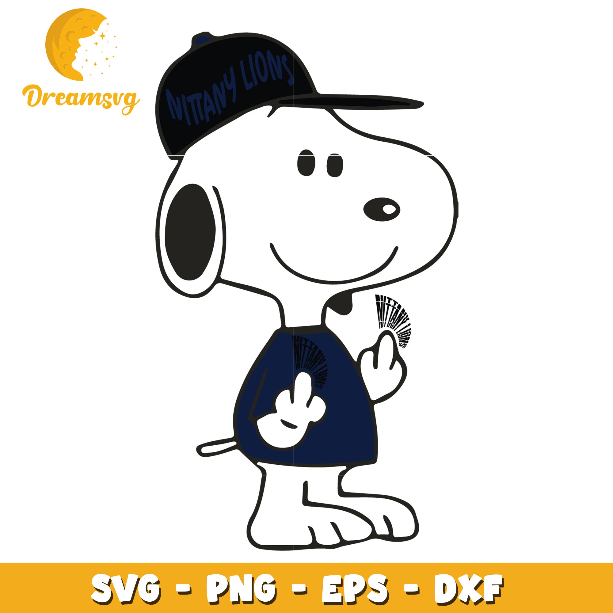 Snoopy Nittany Lions SVG PNG EPS DXF