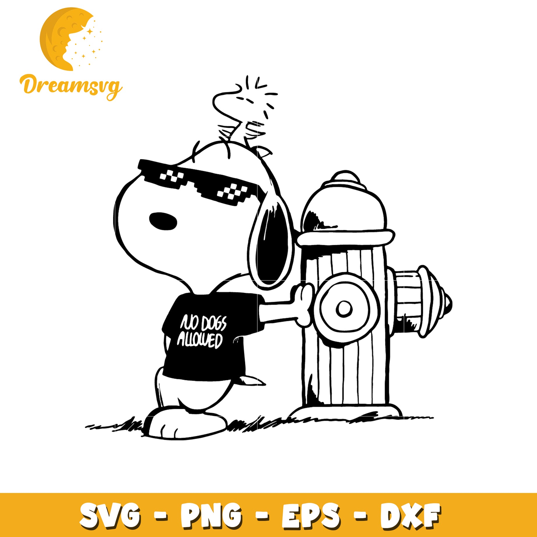 Snoopy No Dogs Allowed SVG PNG EPS DXF