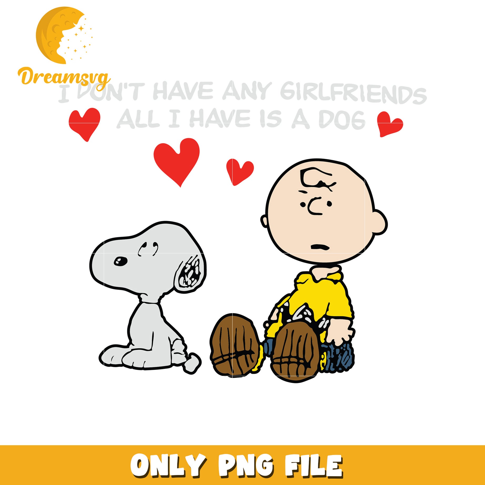 Snoopy Peanuts PNG Valentine Dog