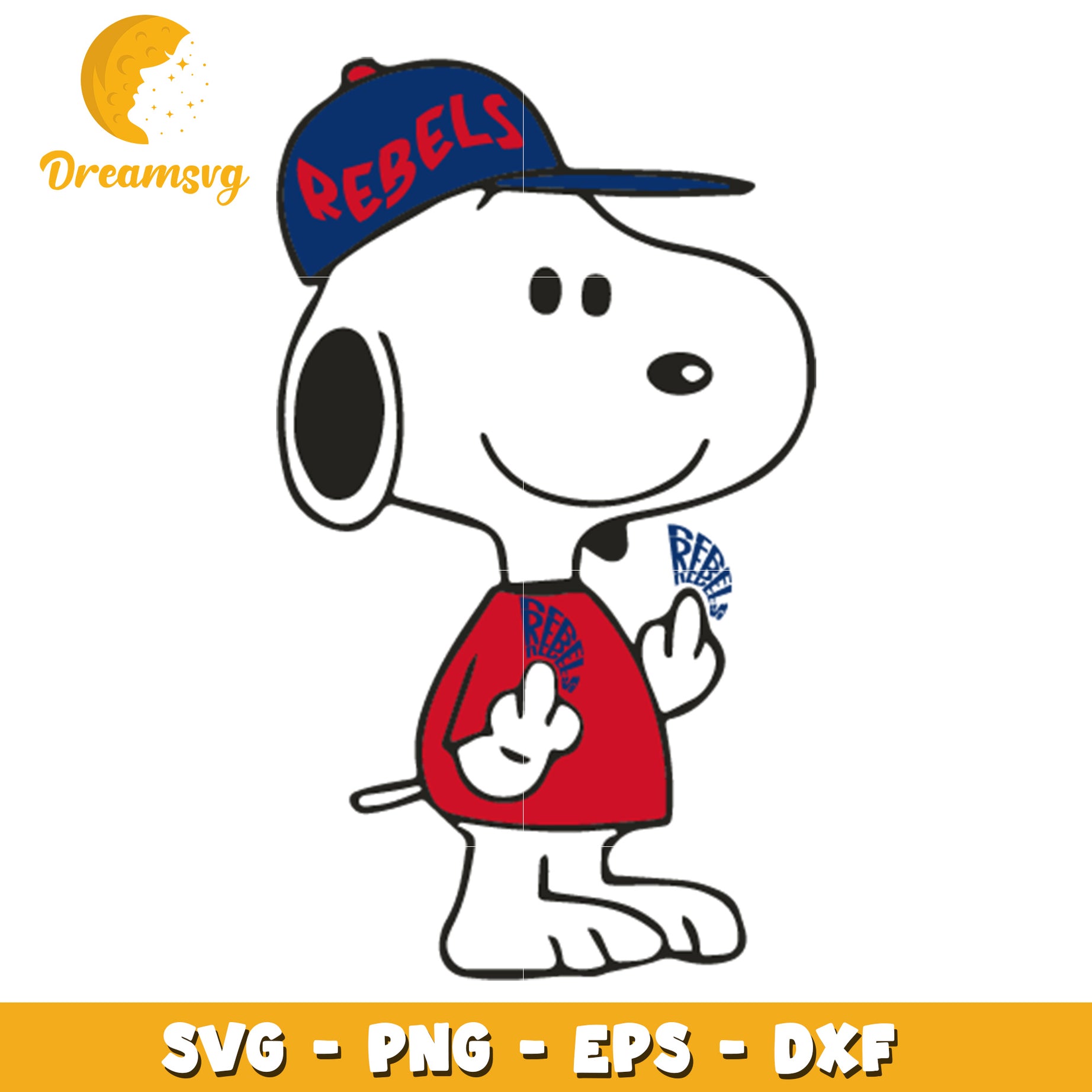 Snoopy Rebels SVG PNG EPS DXF Cut File