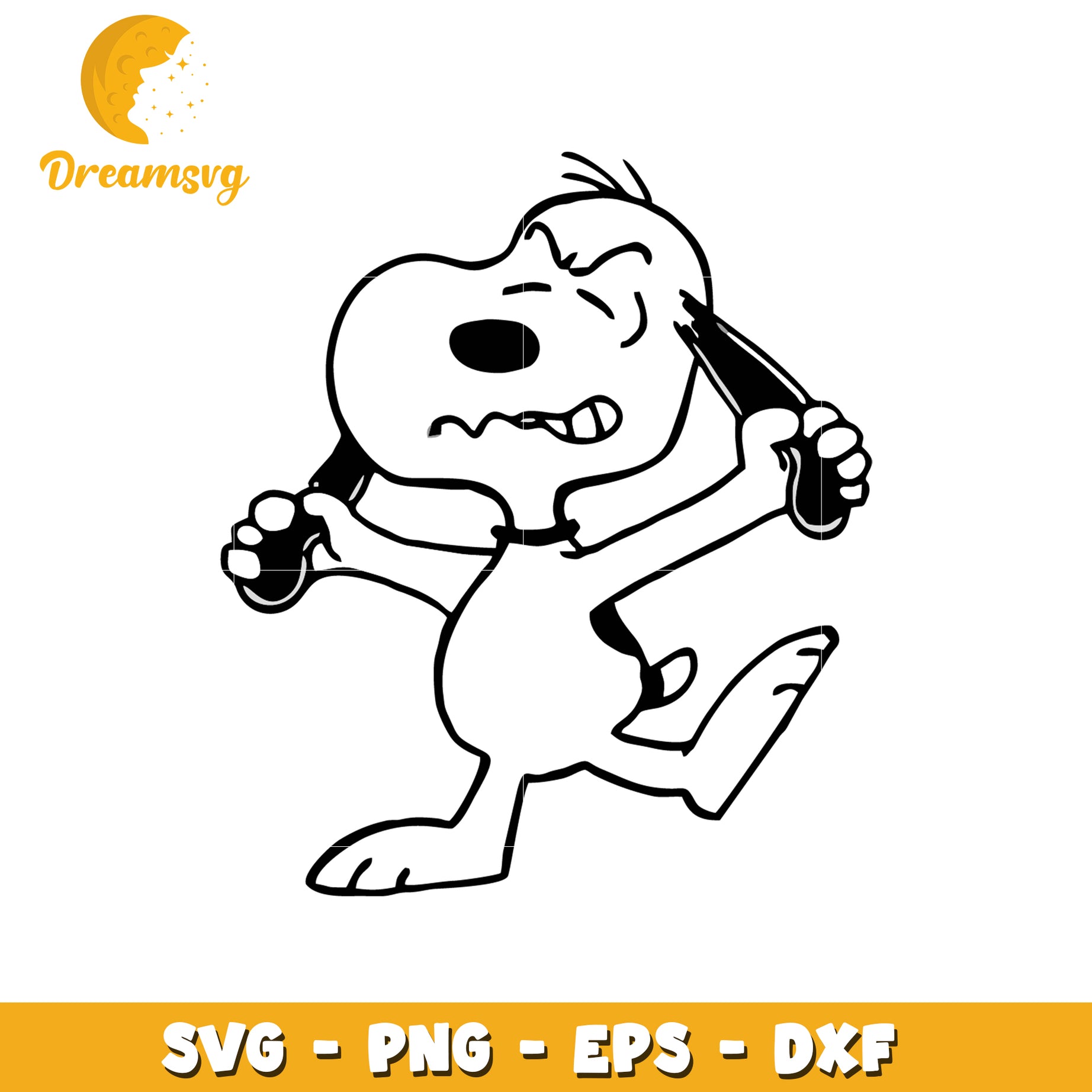 Snoopy SVG Cut File Angry Peanuts Design