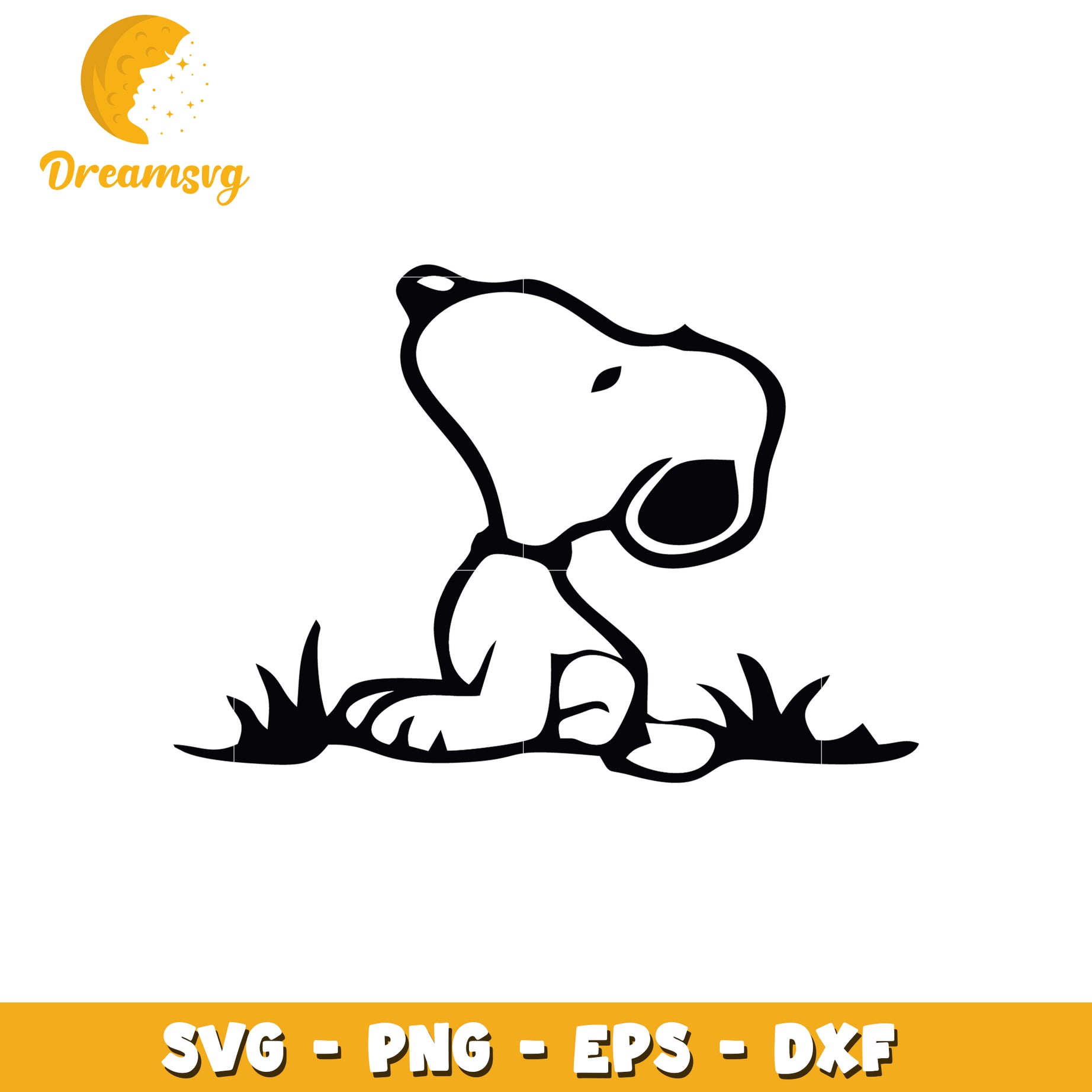 Snoopy SVG Cut File PNG, EPS, DXF