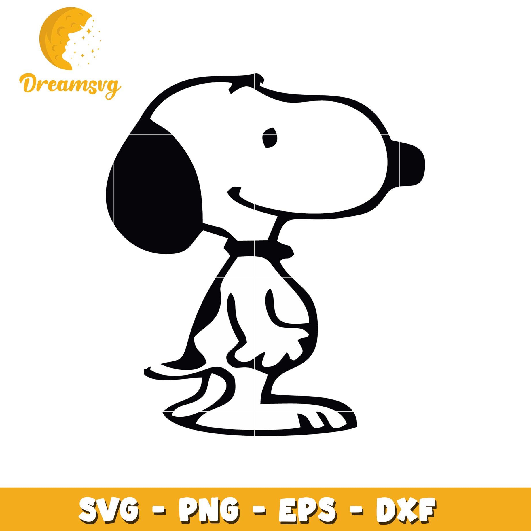 Snoopy SVG Cut File PNG, EPS, DXF Included